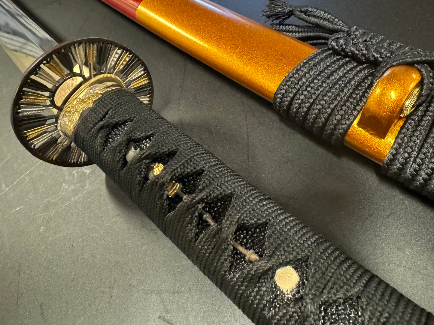 Phoenix Arms Blazing Arrows Katana - Feather Damascus Clay Tempered