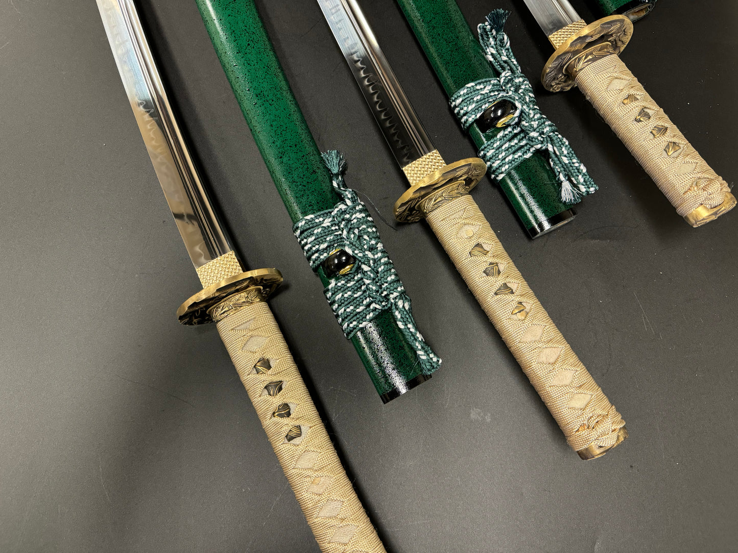 Phoenix Arms 3-Sword Set - Jade Bamboo Naginata Naoshi T10