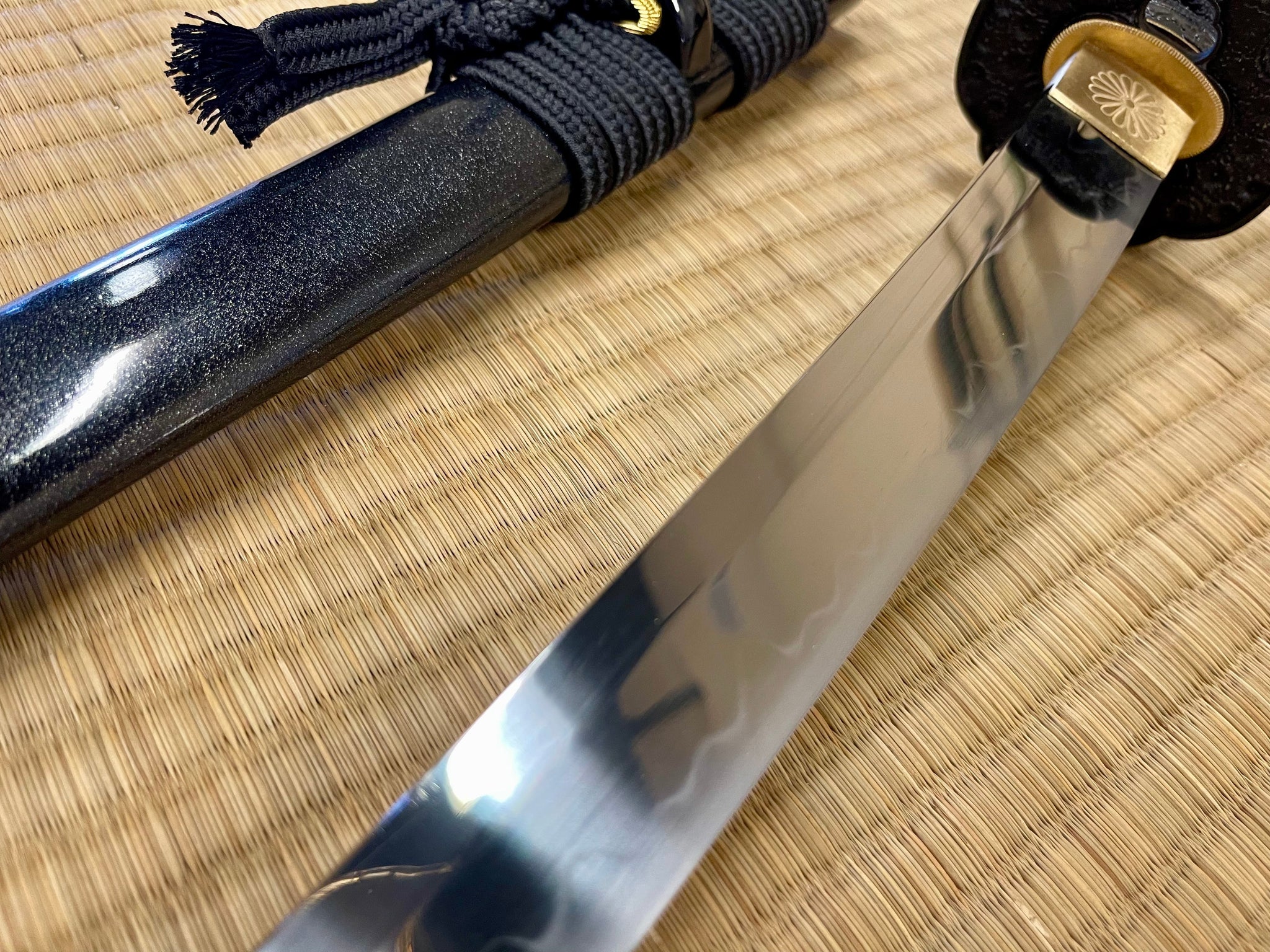 Moritaka Razor Black Imperial Katana - T10 Clay Tempered