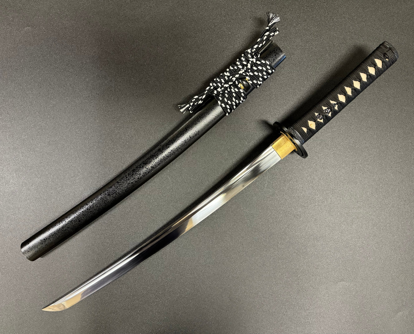 Moritaka Vortex - Black Gale Wakizashi - Spring Steel 9260