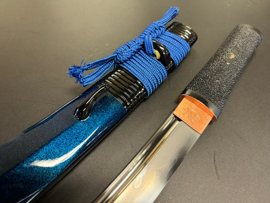 Legacy Blades Osoraku Aikuchi Honsanmai Wakizashi (Blue Flake Saya)