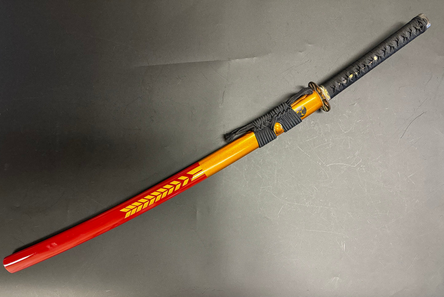 Phoenix Arms Blazing Arrows Katana - Feather Damascus Clay Tempered