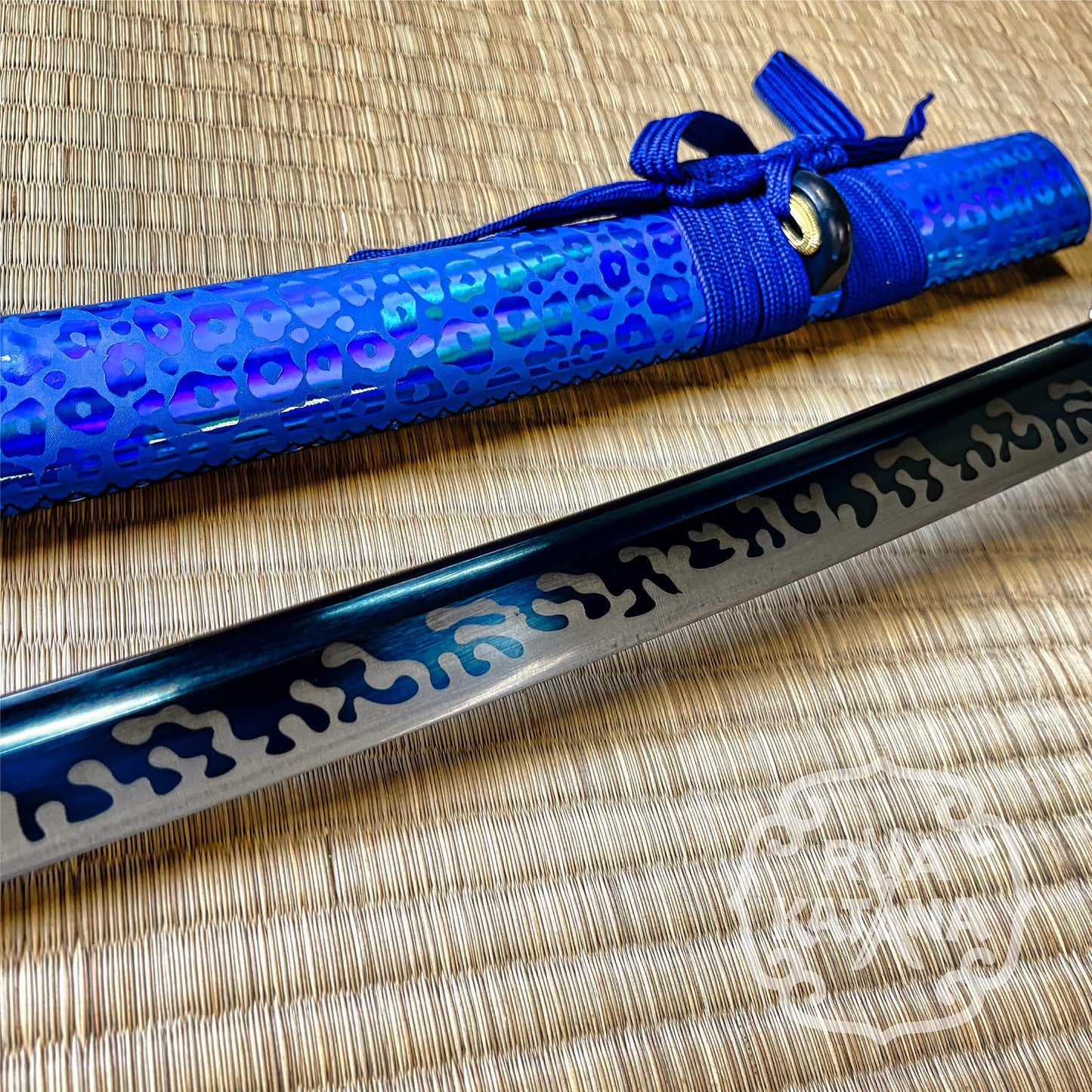 Dragonspring Katana - Blue Plum - 1060 Steel