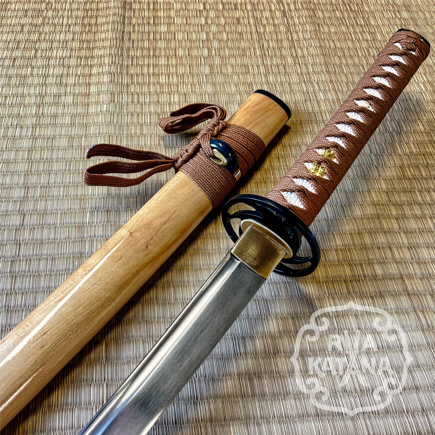 Dragonspring Katana - Wood Swirl -  1060 Steel