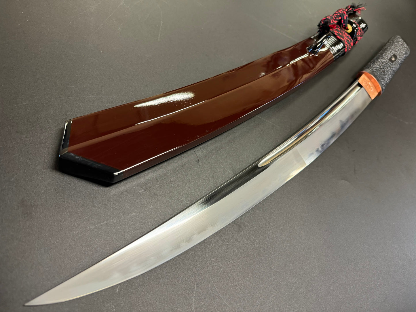 Legacy Blades Osoraku Aikuchi Honsanmai Wakizashi (Deep Crimson or Black)