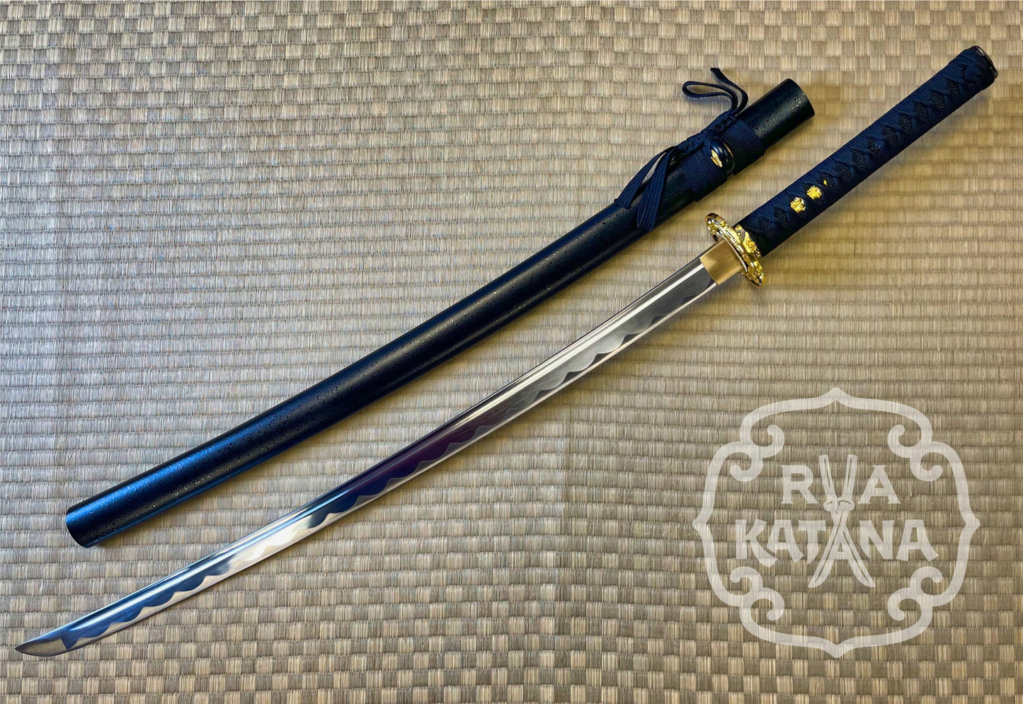 Dragonspring Katana - Black Samurai - 1060 Steel