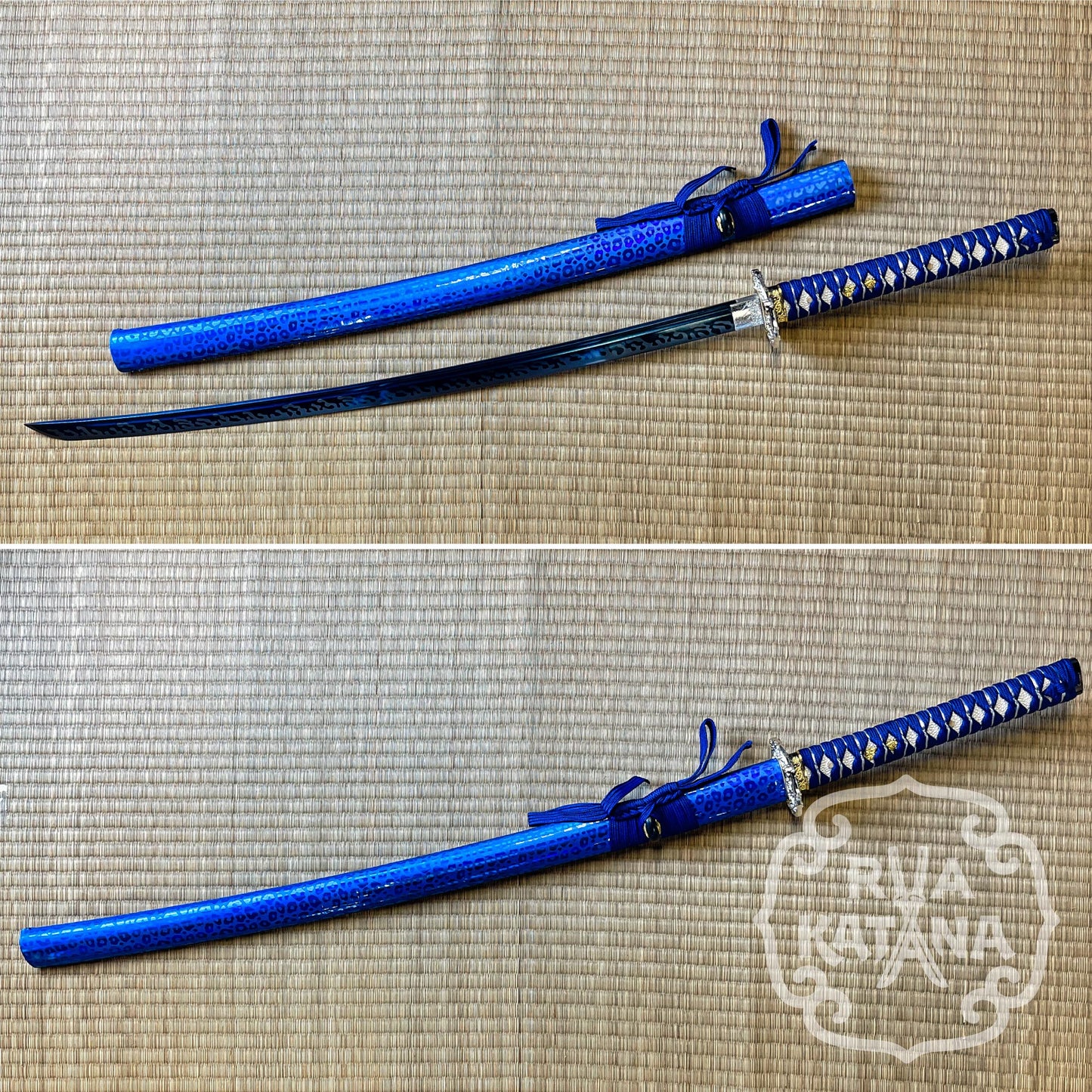 Dragonspring Katana - Blue Plum - 1060 Steel