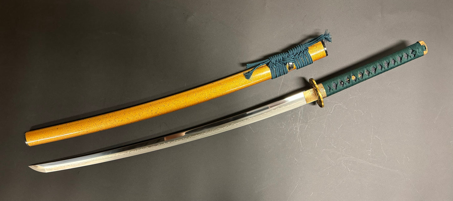 Dragonspring Katana - Golden Blooms - T10 Clay Tempered Choji Hamon