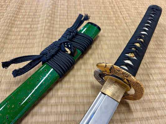 FLOOR MODEL Moritaka Dueling Carp Katana - T10 Clay-Tempered Tsunami Hamon