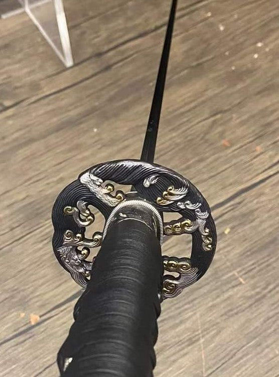 Cloudhammer DULLED PRACTICE Katana - Riptide - s7 Shock Steel