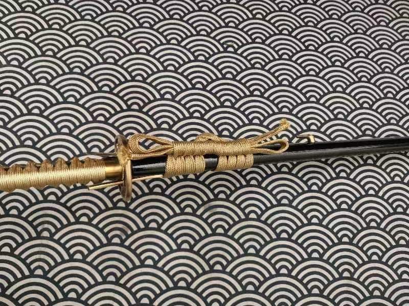 Cloudhammer Katana with kogatana & kogai - Economy Gold Dragonfly - sks3 gunome hamon