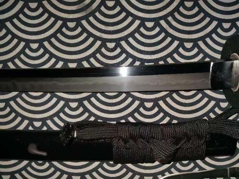 Cloudhammer Katana with kogatana & kogai - Economy Iron Bamboo - sks3 gunome hamon