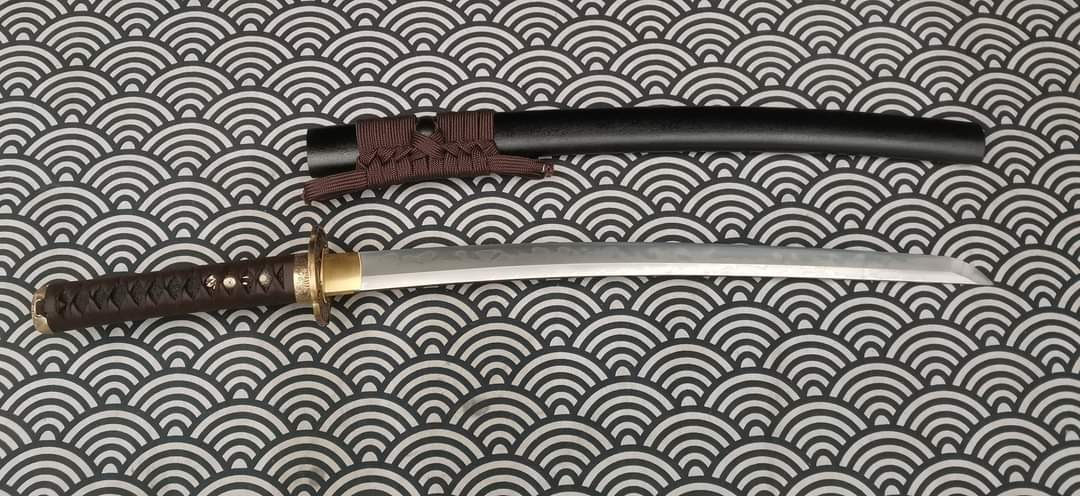 Cloudhammer Wakizashi - Autumn Blaze - sks3 Hitatsura hamon