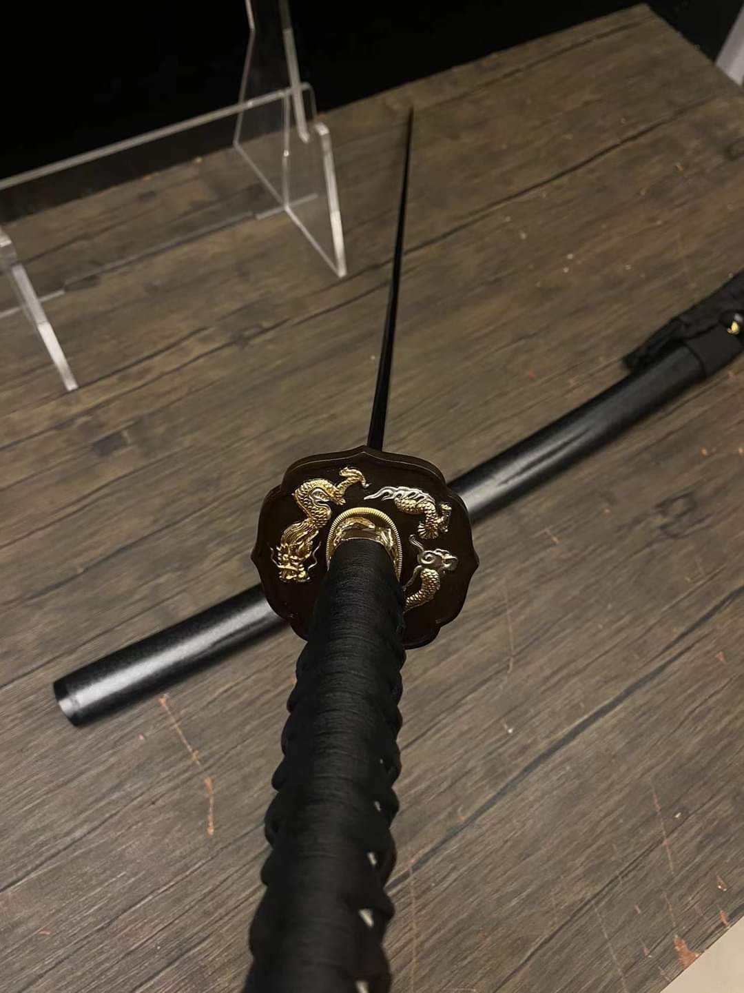 Cloudhammer Katana - Dragon and Kongo - engraved sx105v