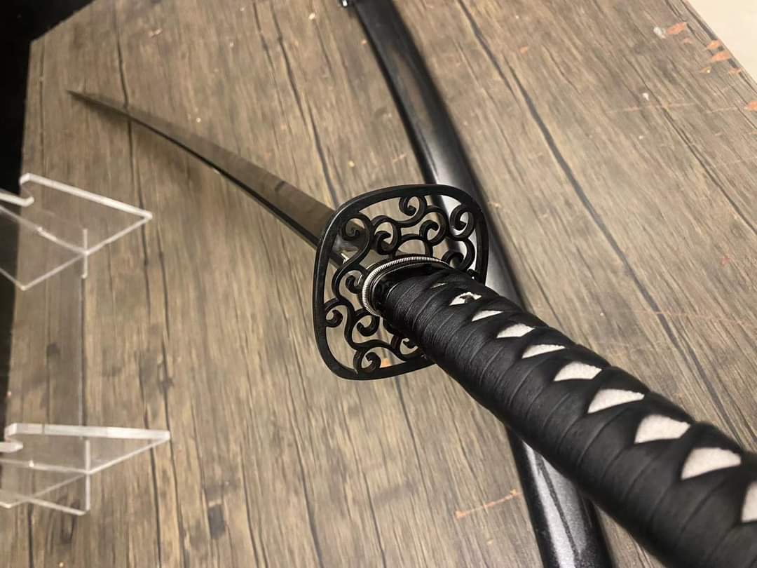 Cloudhammer Kinnoto Katana - Black Lattice - s5 low molybdenum Taiwan variant shock steel