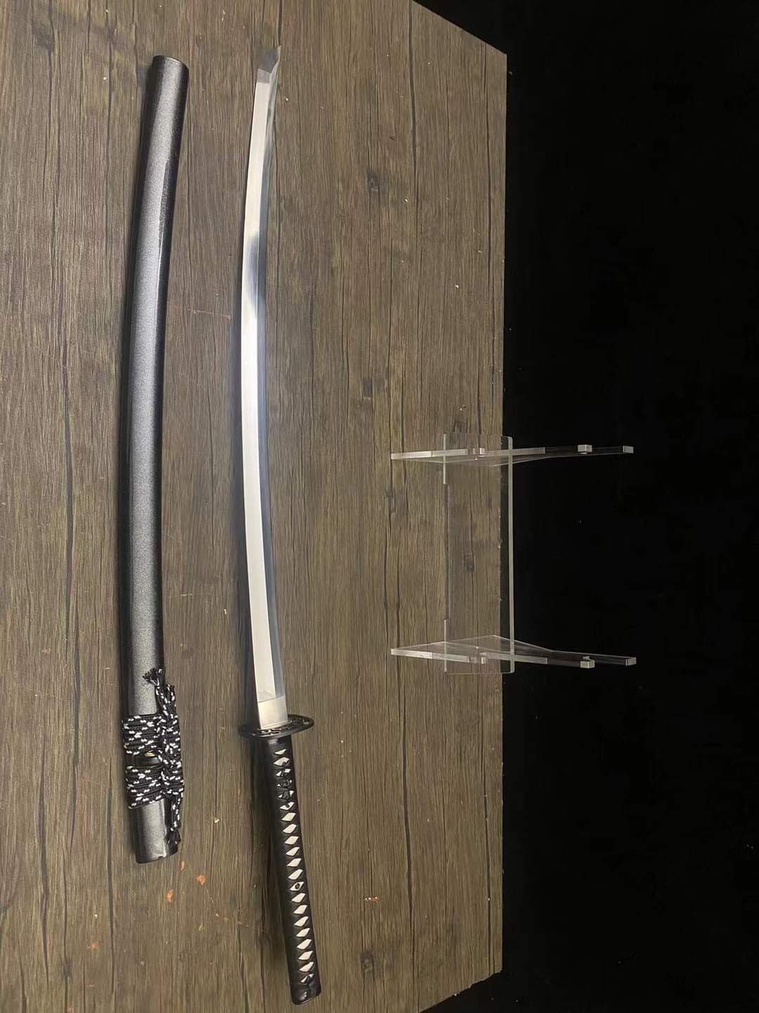 Cloudhammer Kinnoto Katana - Black Lattice - s5 low molybdenum Taiwan variant shock steel