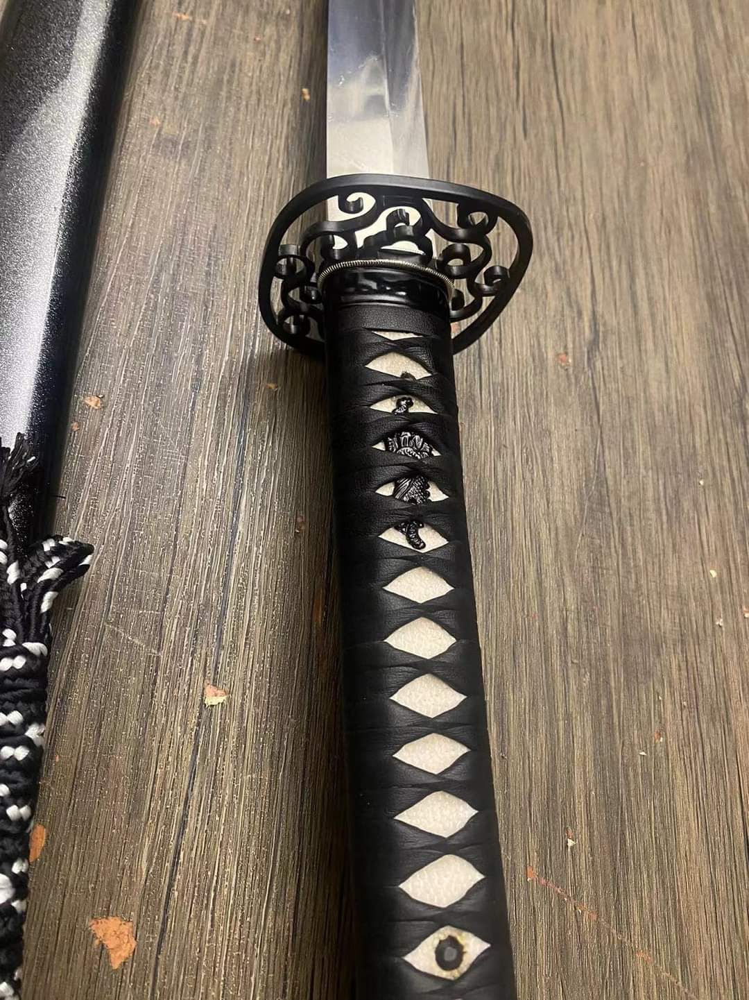 Cloudhammer Kinnoto Katana - Black Lattice - S5 Shock Steel