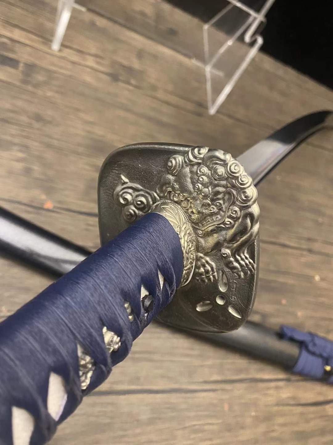 Cloudhammer Kinnoto Katana - Blue Shishi - S5 Shock Steel