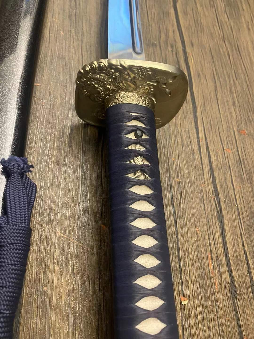 Cloudhammer Kinnoto Katana - Blue Shishi - S5 Shock Steel