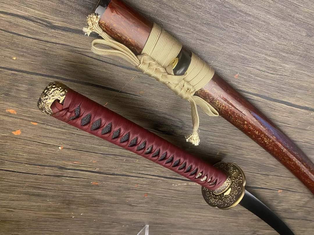 Cloudhammer Katana -  Chrysanthemum Embers - s5  - 31.5" nagasa, deep tachi koshizori