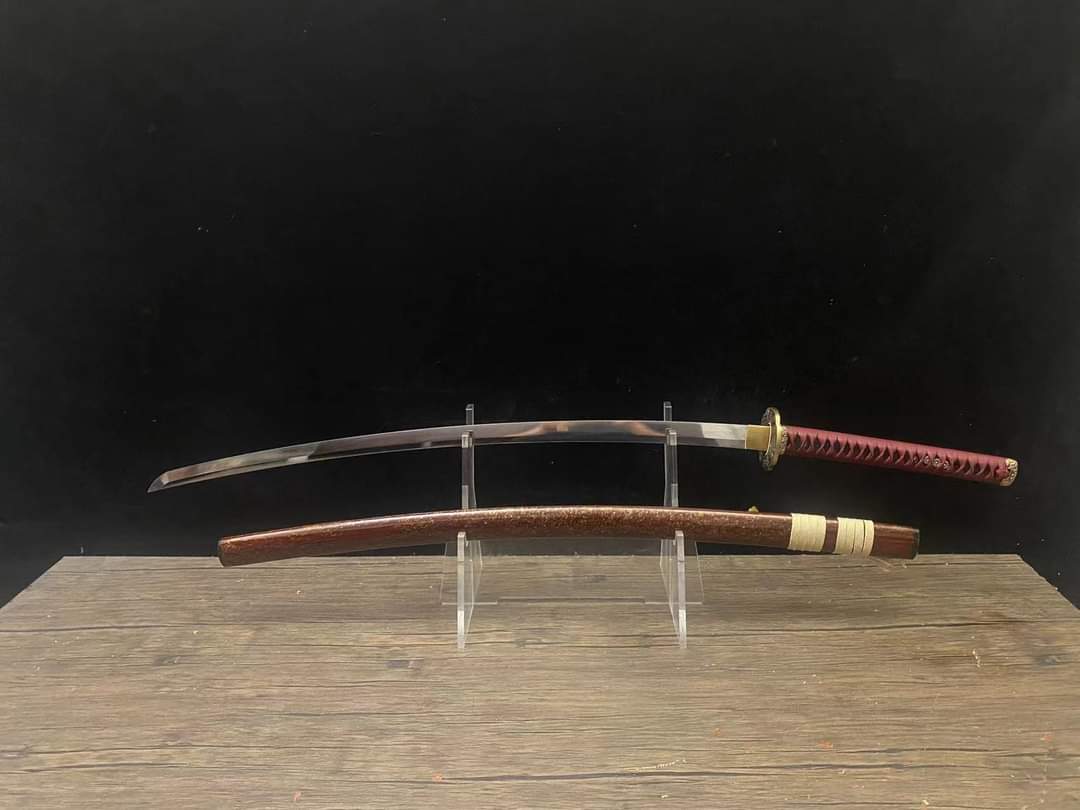 Cloudhammer Katana -  Chrysanthemum Embers - s5  - 31.5" nagasa, deep tachi koshizori