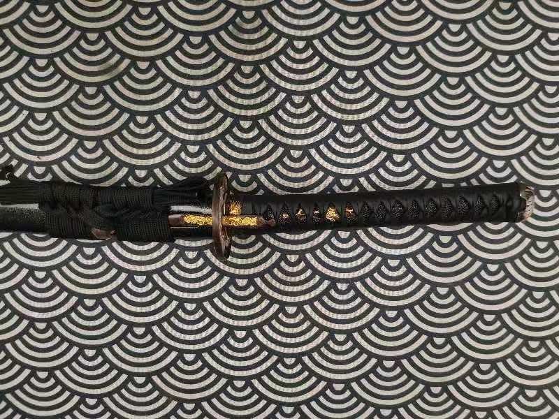 Cloudhammer Katana - Hidden Dragon, Dragon Sakura - sx105v Japanese Tool Steel - Ko-Choji Hamon