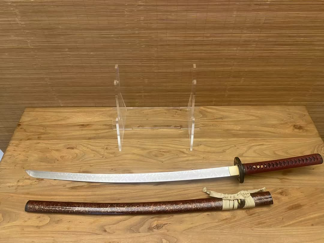 Cloudhammer Katana - Tiger Stripes - W2 cable steel, hitarsura hamon