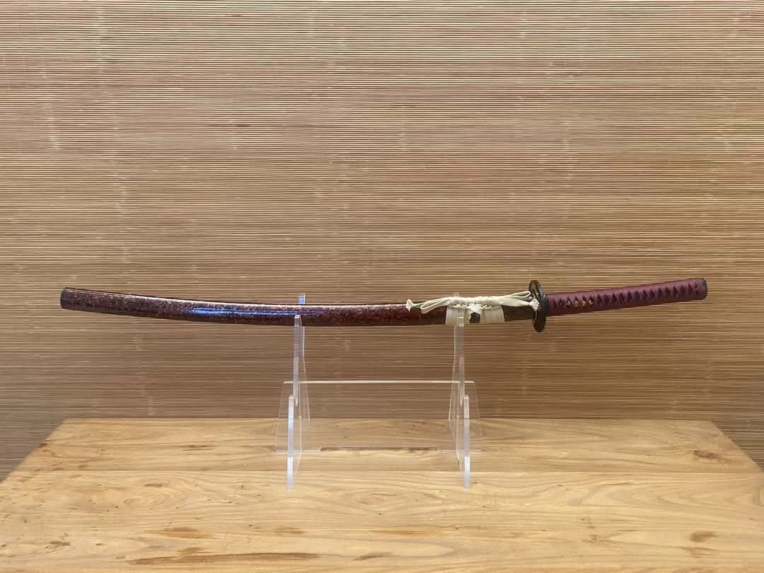 Cloudhammer Katana - Tiger Stripes - W2 cable steel, hitarsura hamon