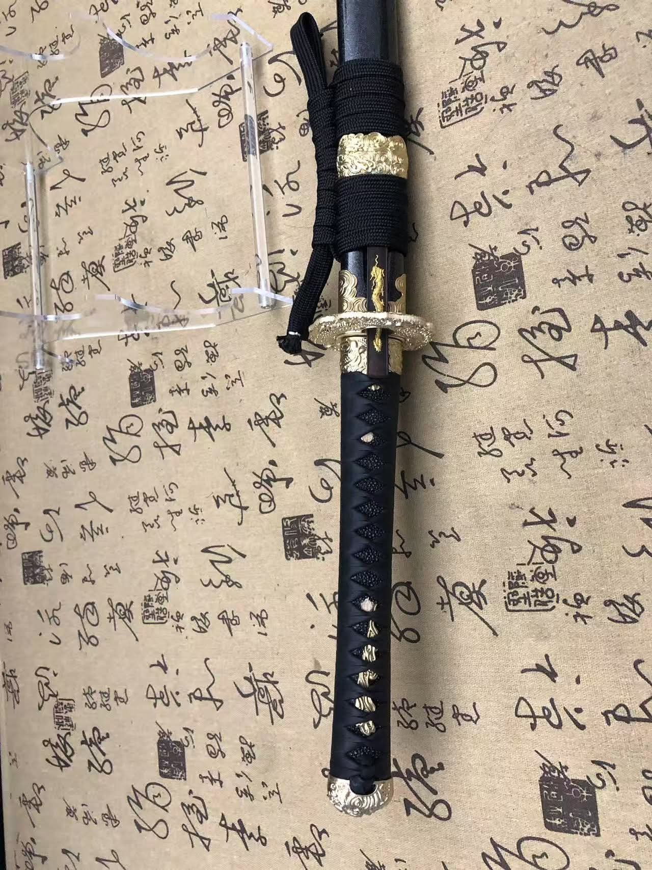 Cloudhammer Hidden Dragon Katana - Dragon Warrior - sks3 Steel - Gunome Hamon