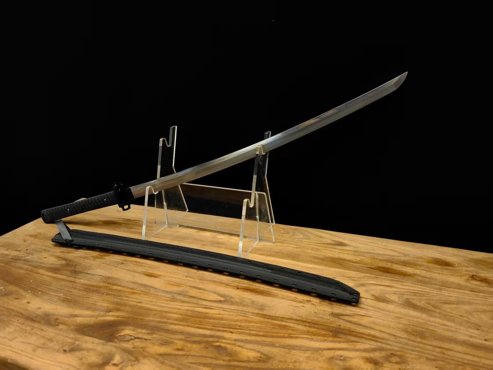 Cloudhammer Tactical Katana - Raindrop Damascus