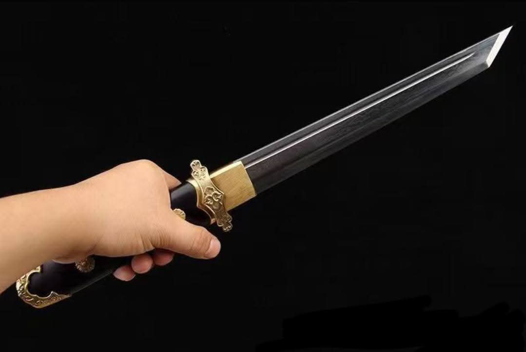 Cloudhammer Tang Meteor Dao Dagger - Pattern Welded Meteorite Steel