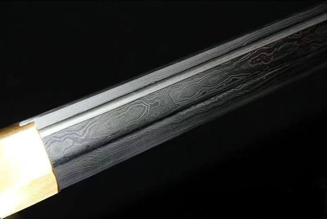 Cloudhammer Tang Meteor Dao Dagger - Pattern Welded Meteorite Steel
