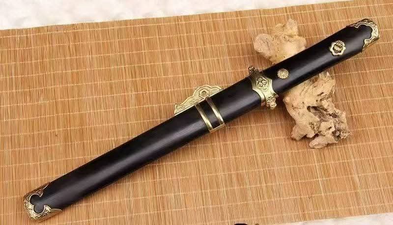 Cloudhammer Tang Meteor Dao Dagger - Pattern Welded Meteorite Steel