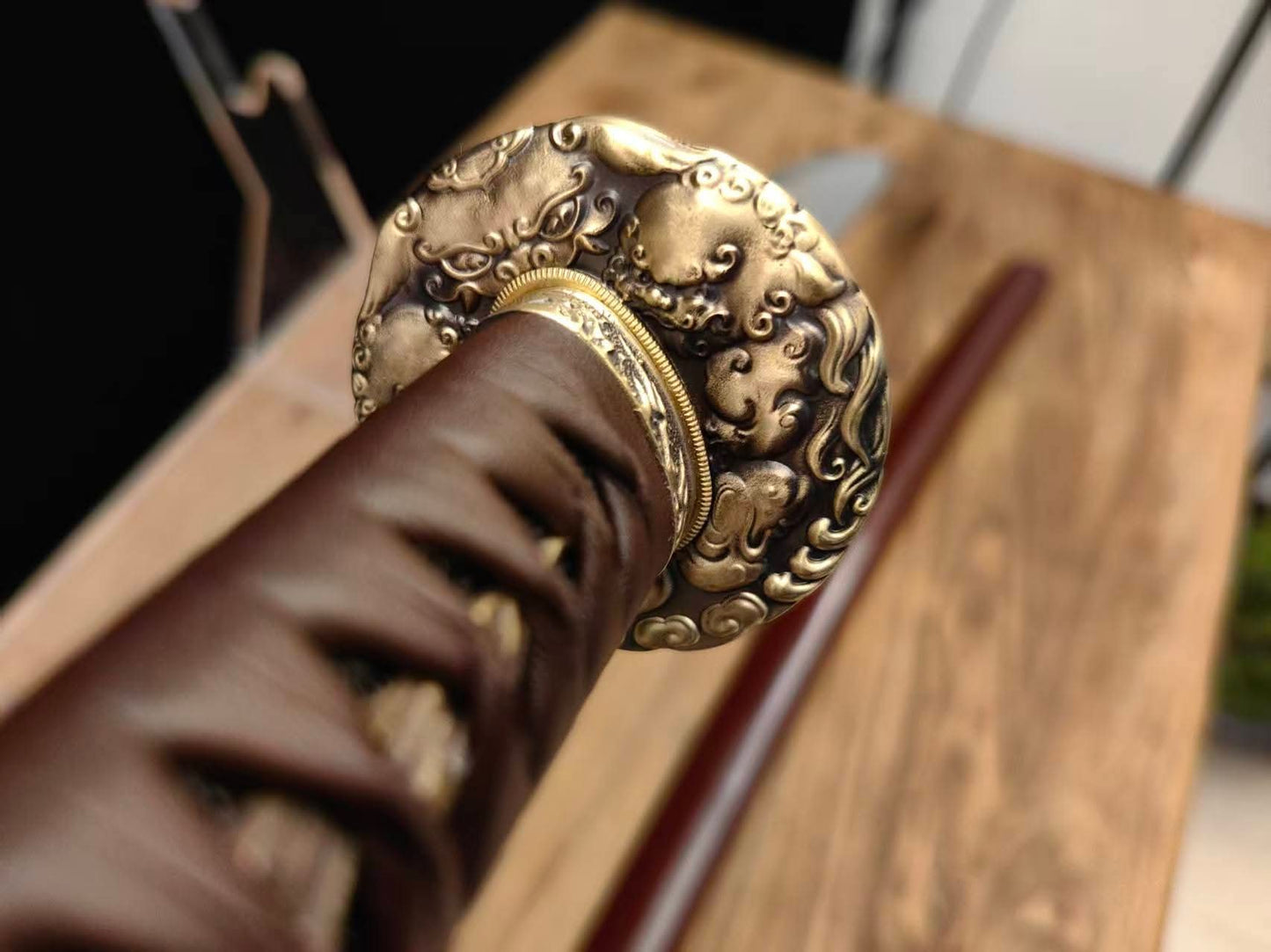 Cloudhammer Katana - Hidden Shishi (Lion)- sx105v Japanese tool Steel