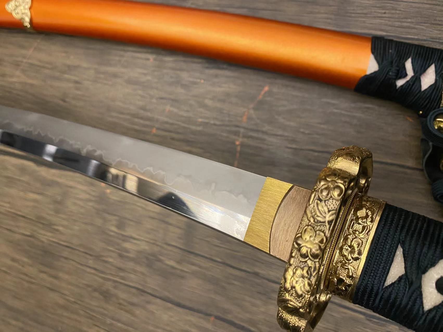 BLEMISHED Cloudhammer Silk Itomaki Tachi - Forest Gold - 32