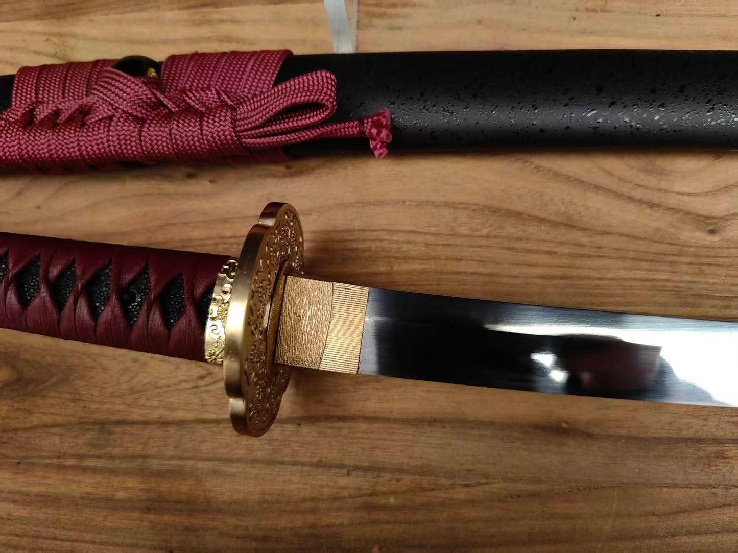 Cloudhammer Katana - Crimson Blossom Elite - sx105v Japanese tool Steel