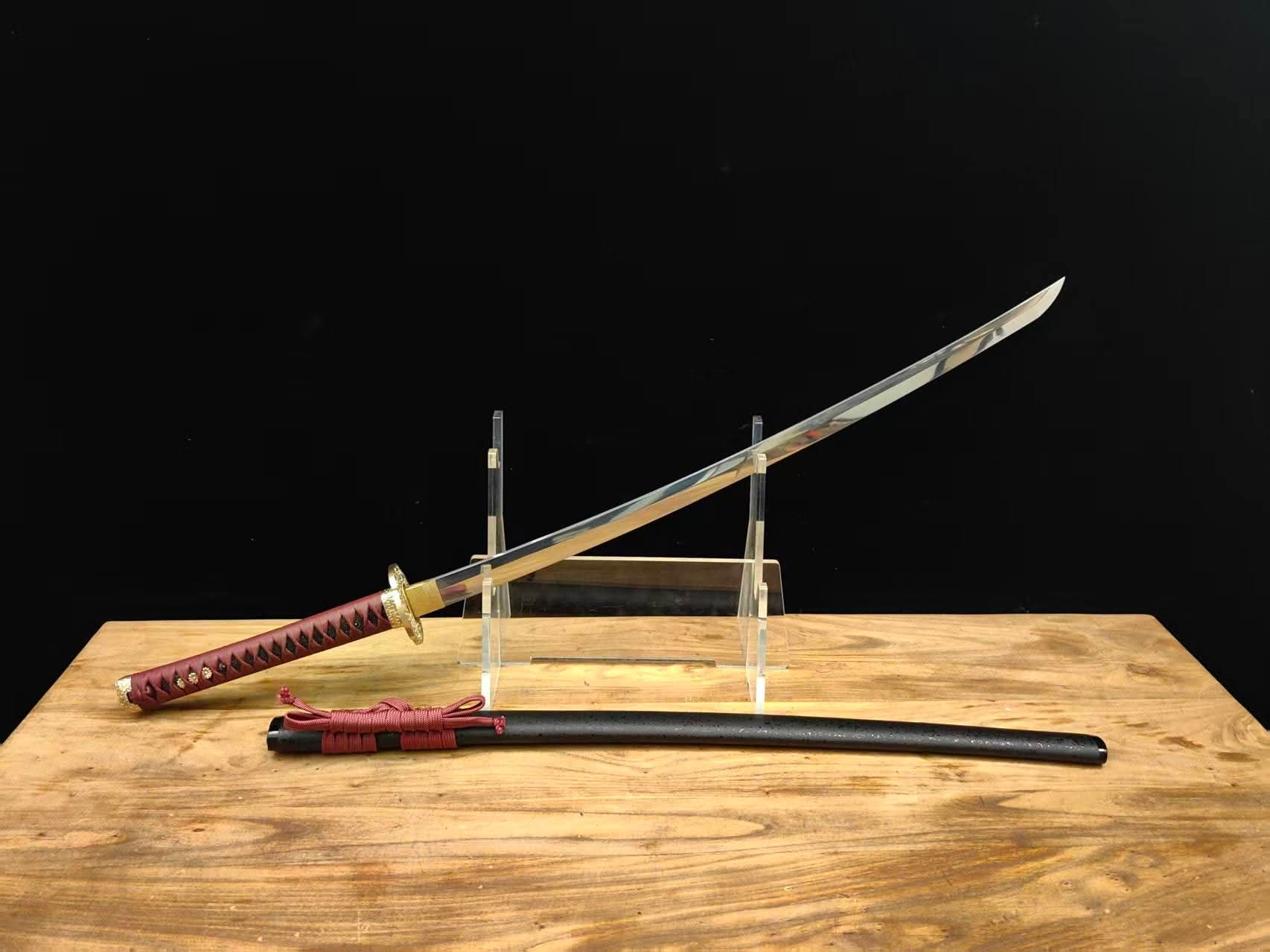 Cloudhammer Katana - Crimson Blossom Elite - sx105v Japanese tool Steel