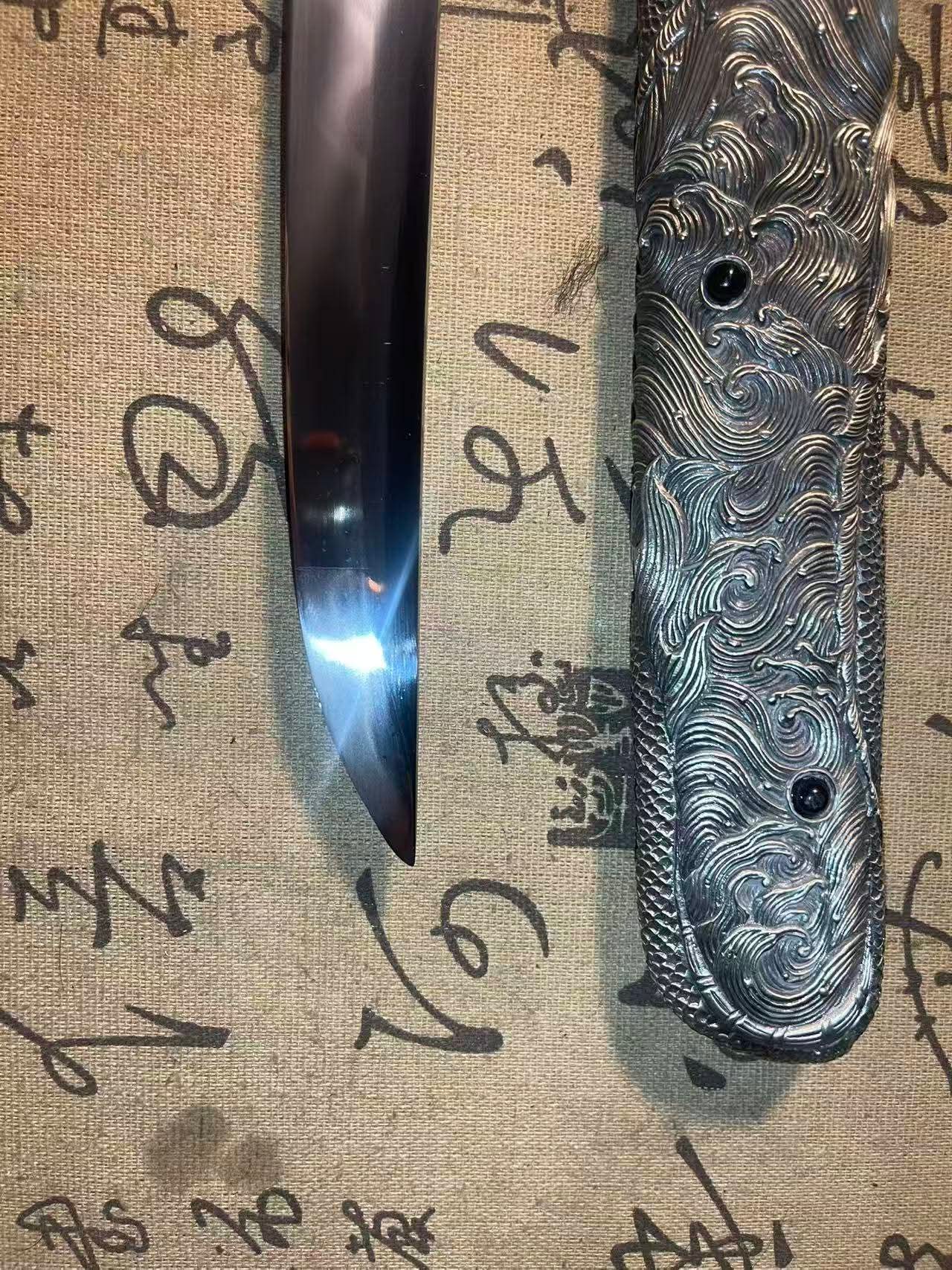 Cloudhammer Aikuchi Tanto
