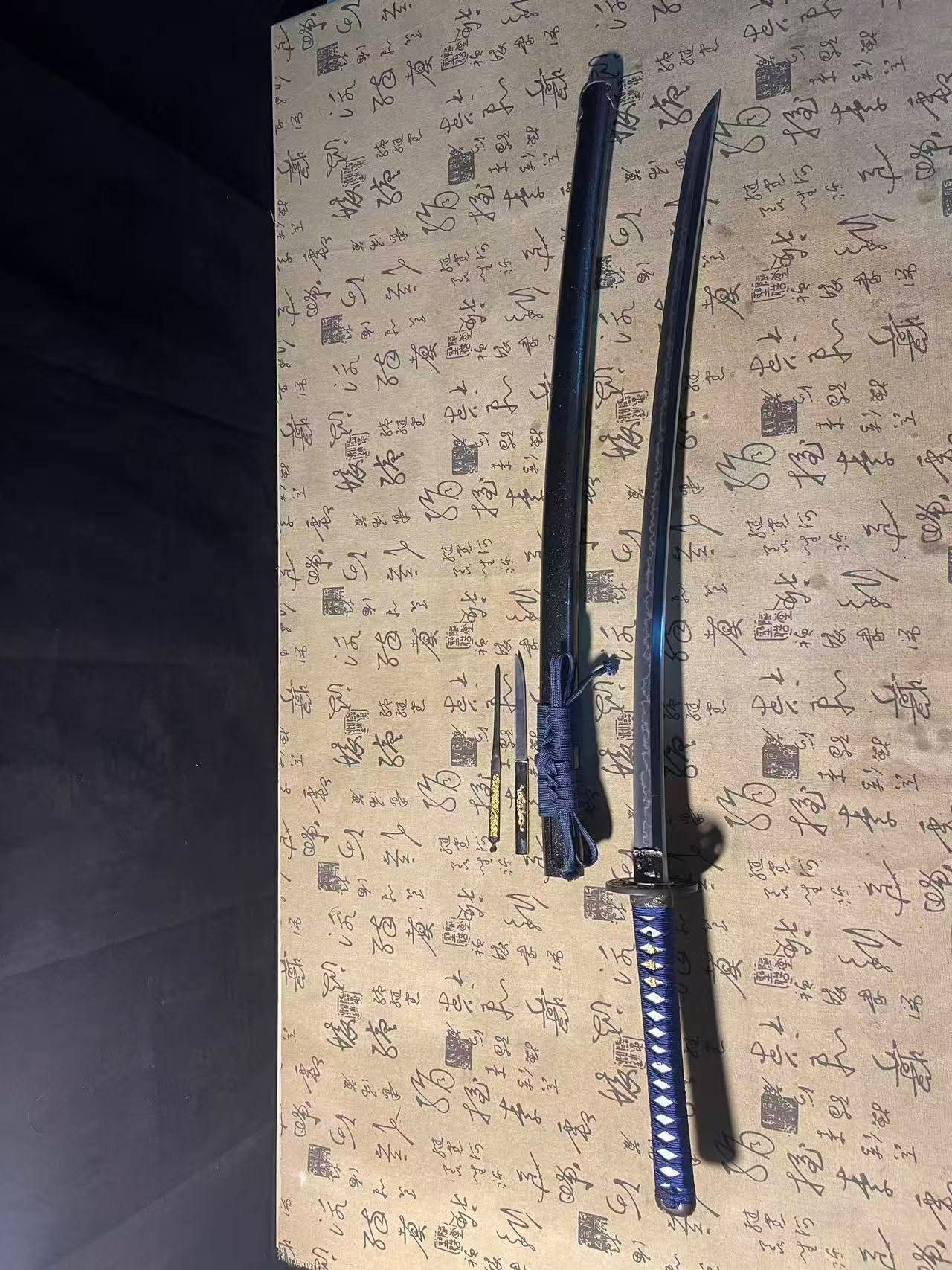 Cloudhammer Katana - Hidden Dragon, Summer Tide - sx105v Japanese Tool Steel - Ko-Choji Hamon