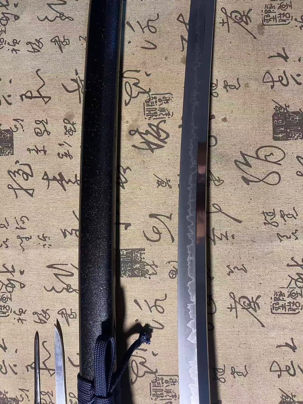 Cloudhammer Katana - Hidden Dragon, Summer Tide - sx105v Japanese Tool Steel - Ko-Choji Hamon