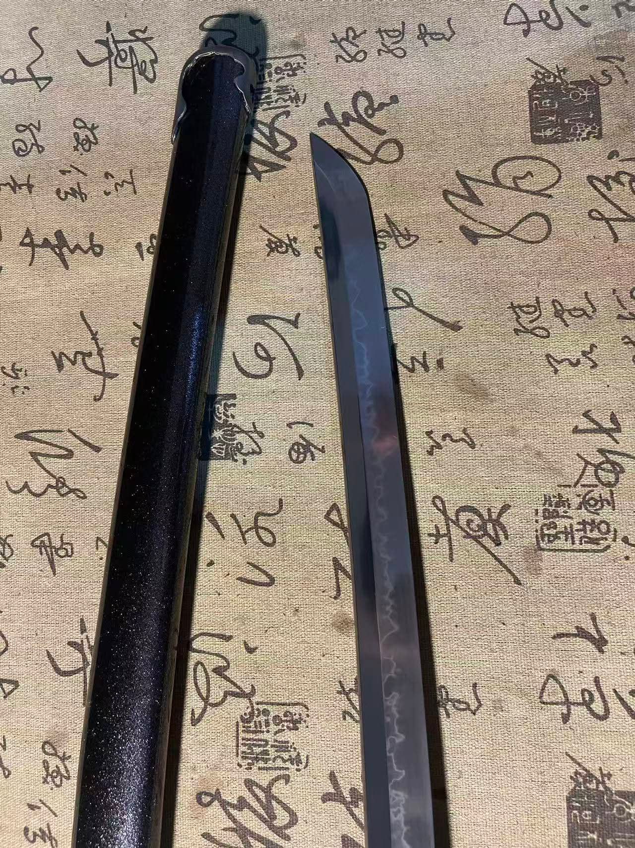 Cloudhammer Katana - Hidden Dragon, Summer Tide - sx105v Japanese Tool Steel - Ko-Choji Hamon