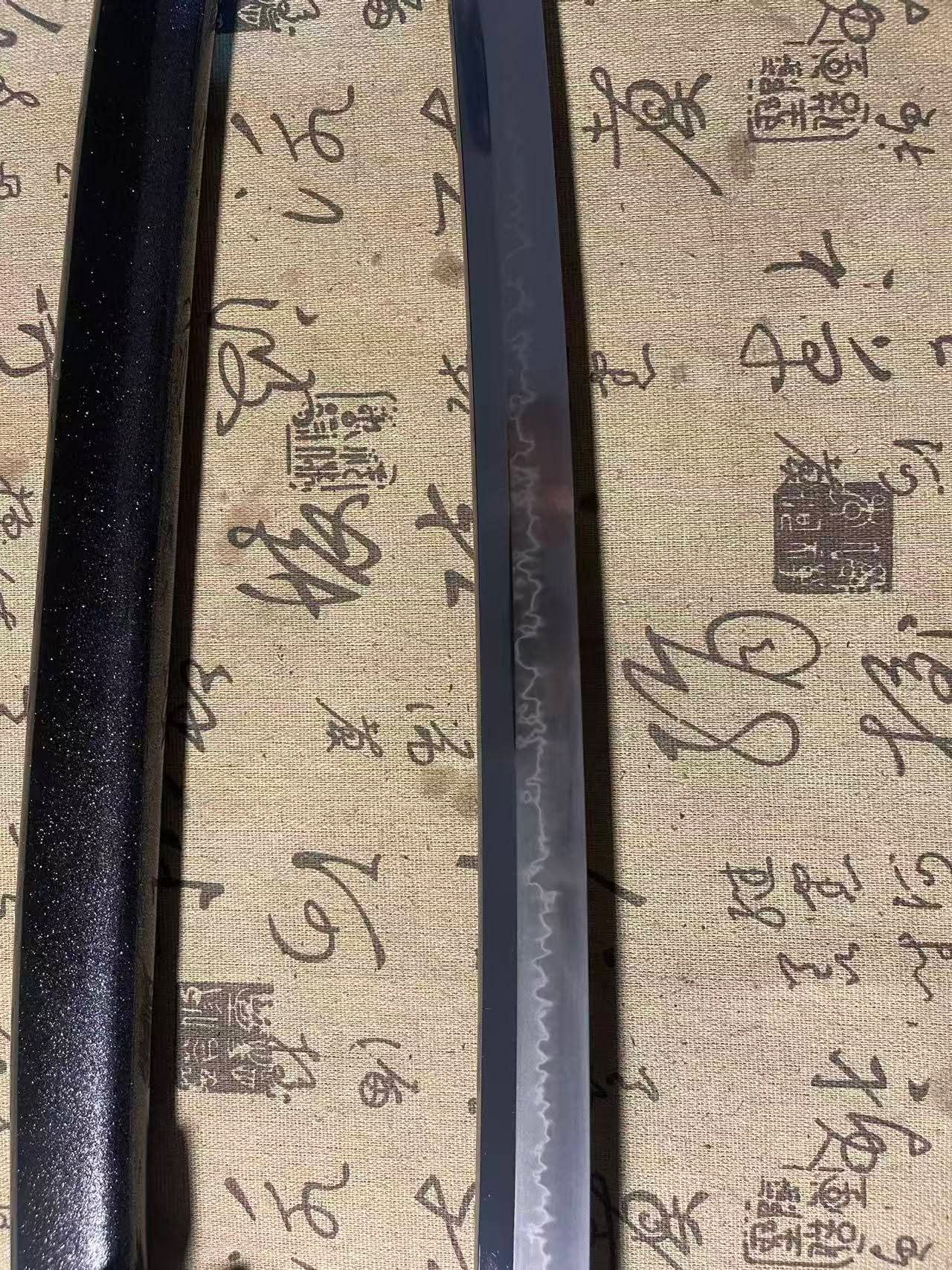 Cloudhammer Katana - Hidden Dragon, Summer Tide - sx105v Japanese Tool Steel - Ko-Choji Hamon