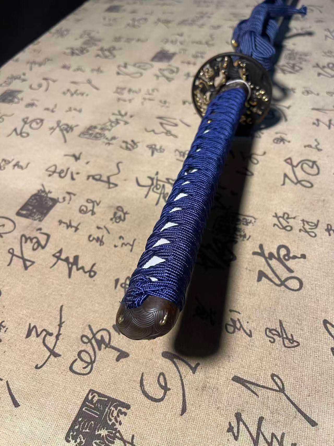 Cloudhammer Katana - Hidden Dragon, Summer Tide - sx105v Japanese Tool Steel - Ko-Choji Hamon