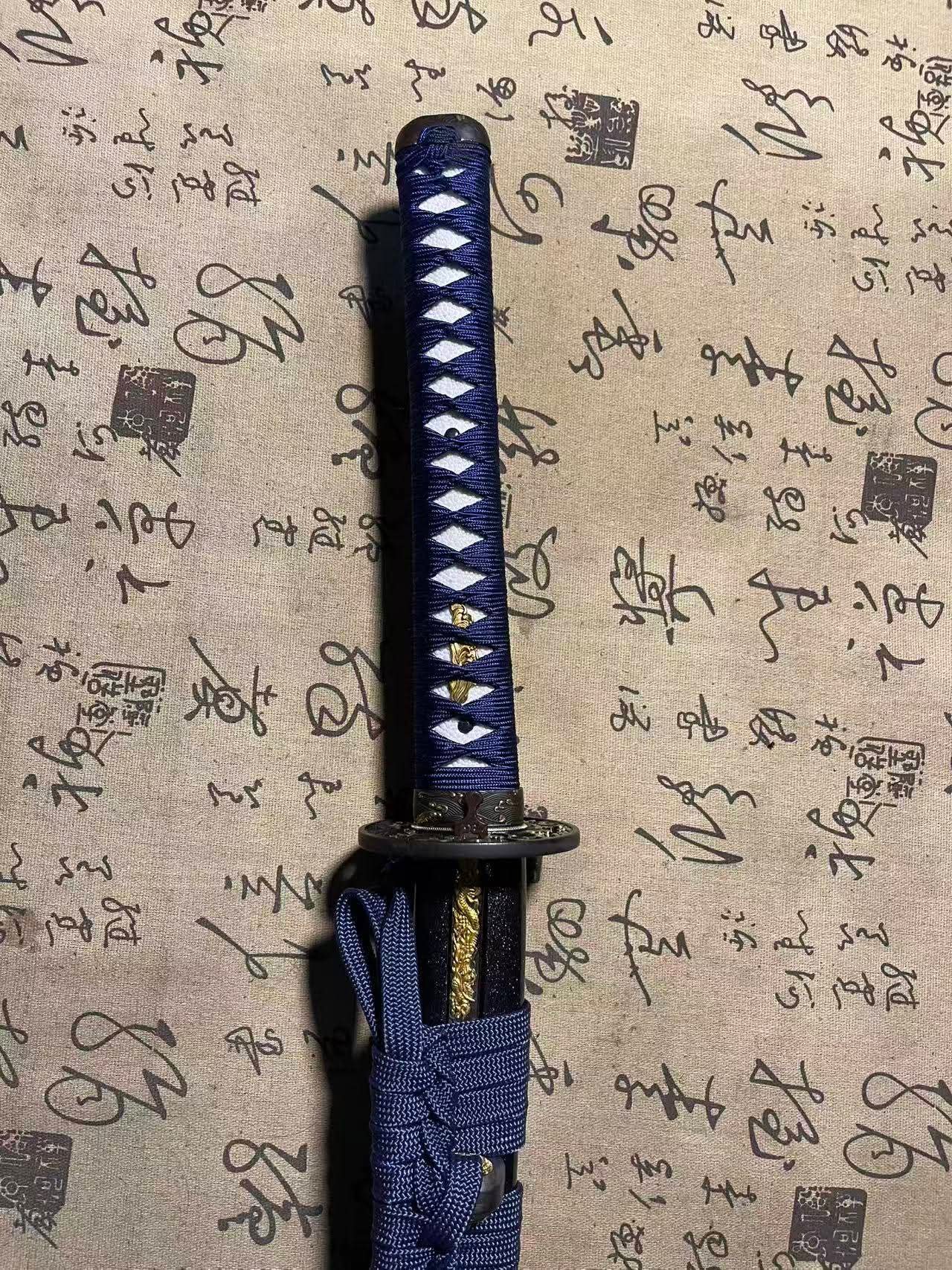 Cloudhammer Katana - Hidden Dragon, Summer Tide - sx105v Japanese Tool Steel - Ko-Choji Hamon