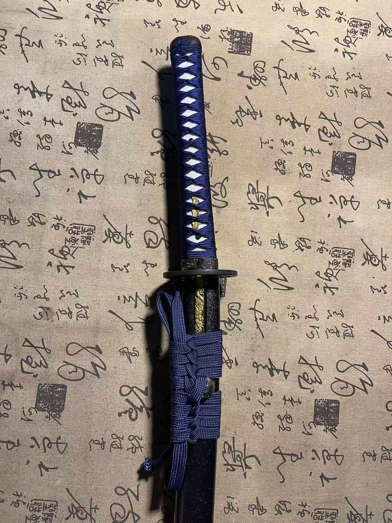Cloudhammer Katana - Hidden Dragon, Summer Tide - sx105v Japanese Tool Steel - Ko-Choji Hamon