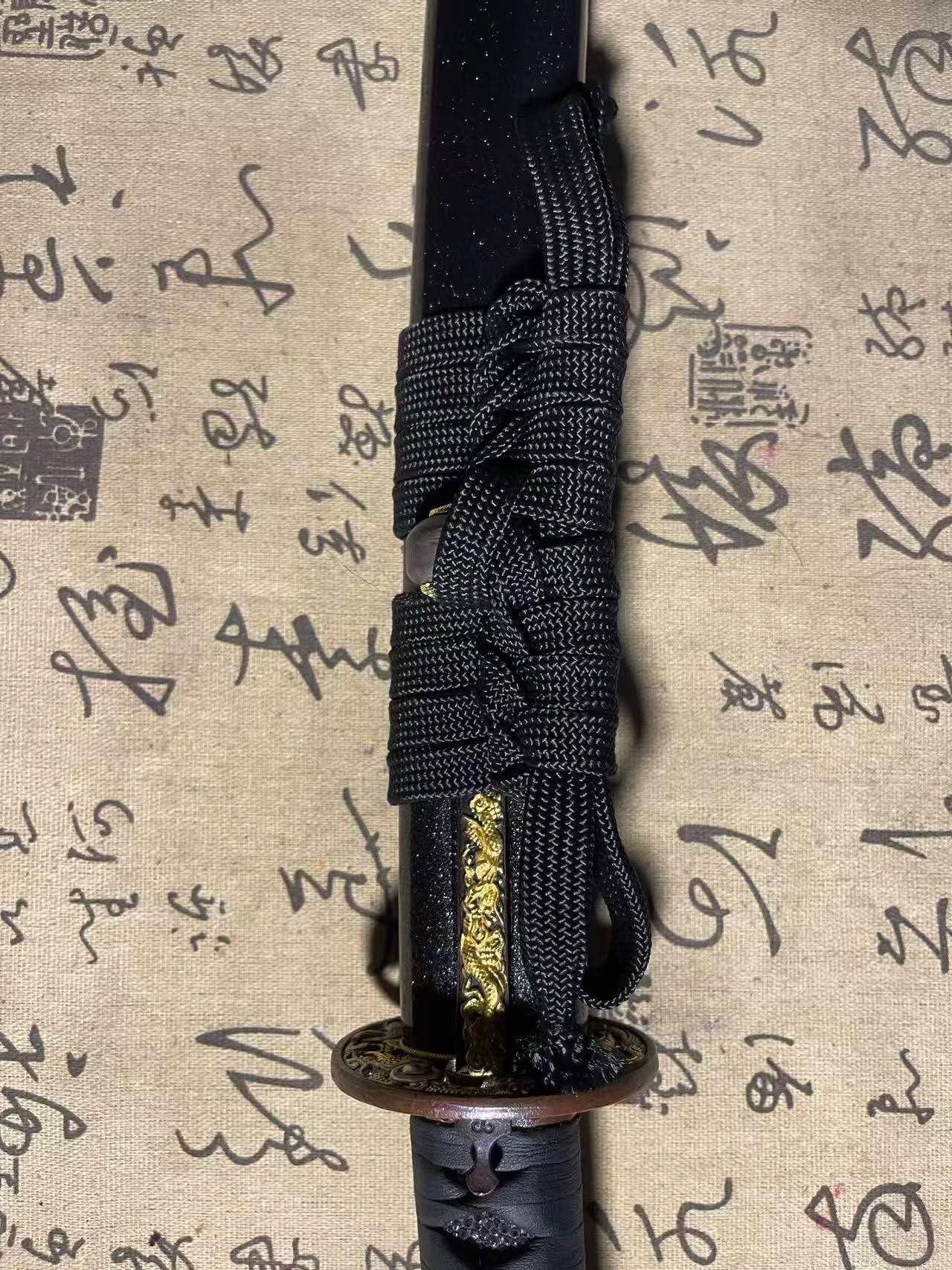 Cloudhammer Katana - Hidden Dragon, Tsunami Dragon - sx105v Japanese Tool Steel - Ko-Choji Hamon