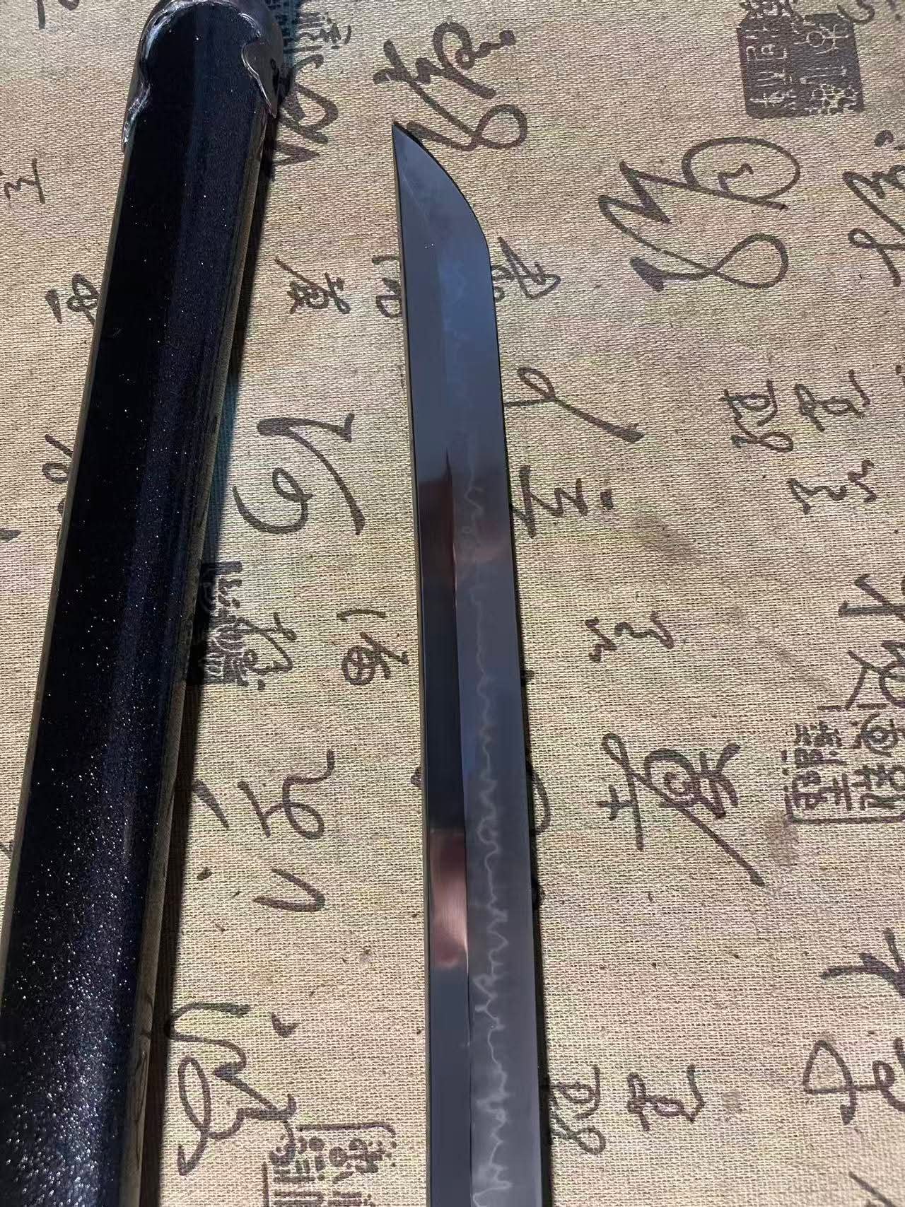Cloudhammer Katana - Hidden Dragon, Tsunami Dragon - sx105v Japanese Tool Steel - Ko-Choji Hamon