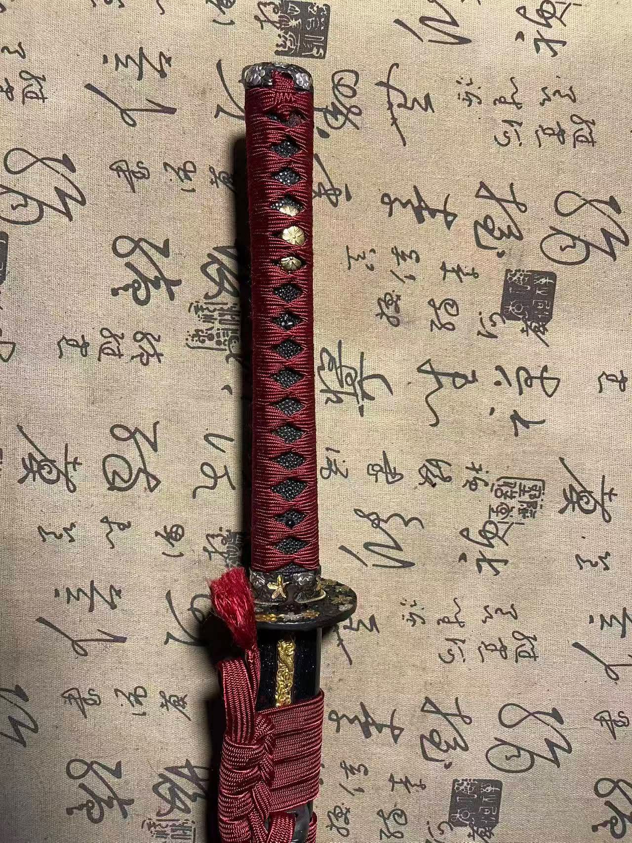 Cloudhammer Katana - Hidden Dragon, Sakura Burst - sx105v Japanese Tool Steel - Ko-Choji Hamon