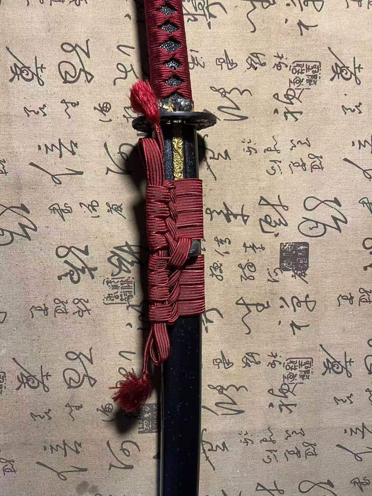 Cloudhammer Katana - Hidden Dragon, Sakura Burst - sx105v Japanese Tool Steel - Ko-Choji Hamon