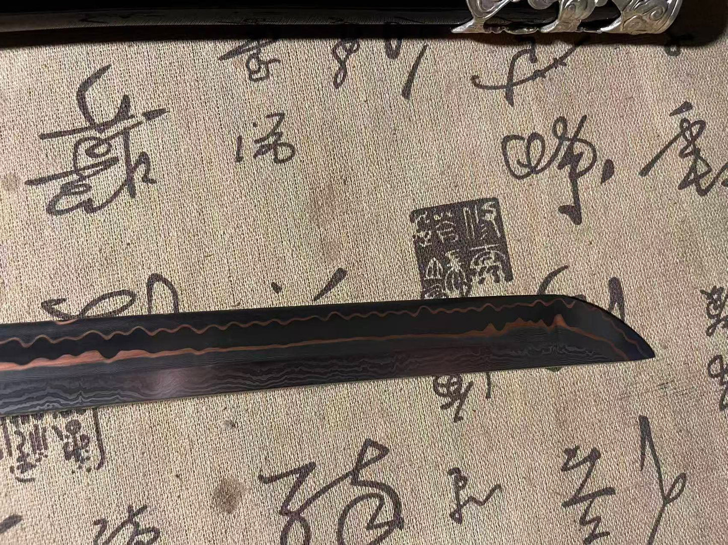 Cloudhammer Ghost of Tsushima Storm of Clan Sakai Katana - copper Damascus